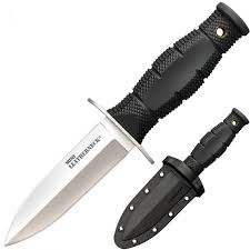 KNIFE COLD STEEL MINI LEATHER NECK DOUBLE EDGE S.P.